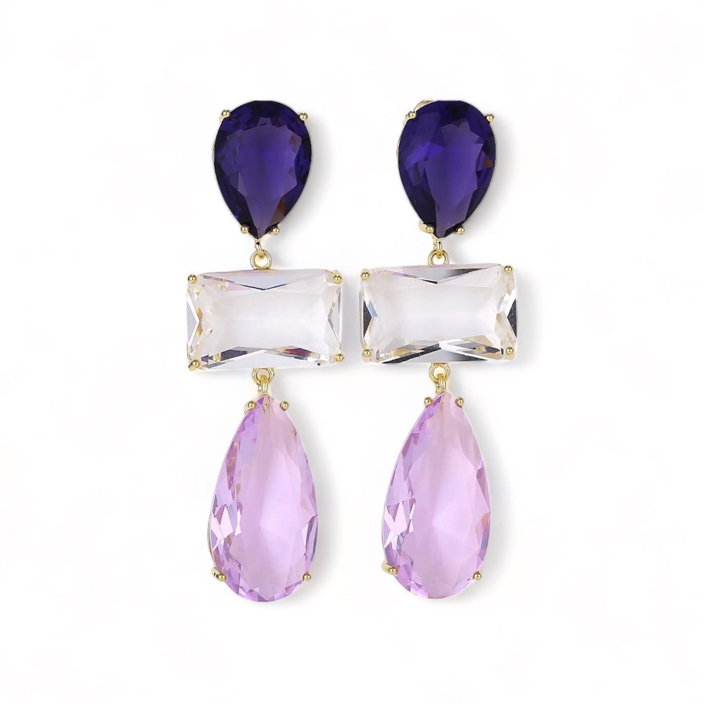 Droppörhängen Lavendel