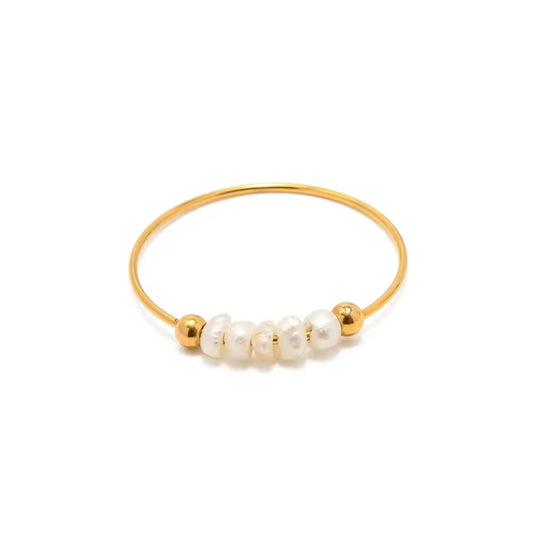 Sweet Pearl | Minimalistisk ring med små sötvattenpärlor